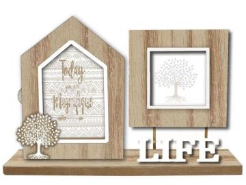 MULTIFOTO MESA 2 FOTOS BLANCO 34x6cm    