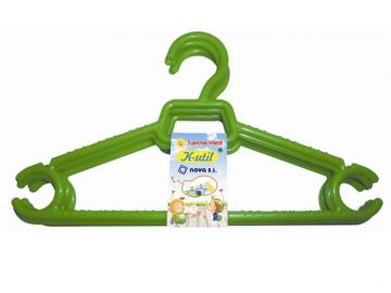 PERCHA ROPA INFANTIL VERDE 5 Unidades 27x24,5cm     