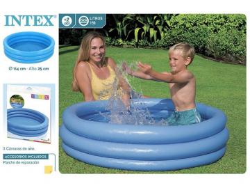 PISCINA HINCHABLE 3 AROS 114x25cm AZUL