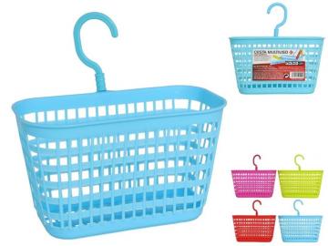 CESTA MULTIFUNCION PINZAS  CON GANCHO 19x9x11cm  SURTIDO A ELEGIR 1   