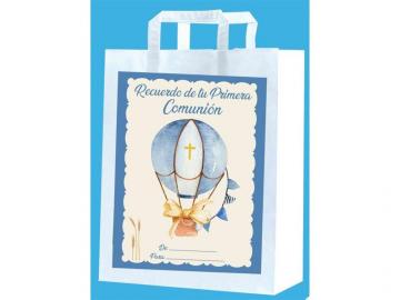 BOLSA REGALO COMUNION AZUL 24x18x8cm        