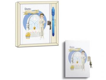 DIARIO COMUNION NI�O CON BOLIGRAFO MAGICO 18,5x14cm 