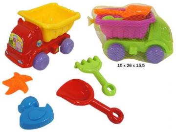 CAMION PLAYA  CON ACCESORIOS 5 PIEZAS 15x26x15,5cm  SURTIDO A ELEGIR 1
