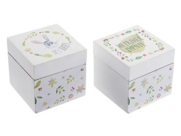 CAJA GUARDA DIENTES CONEJITO 7x7x7cm  SURTIDO A ELEGIR 1 