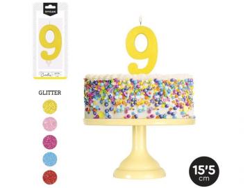 VELA GRANDE N�9 GLITTER  SURTIDO A ELEGIR 1              