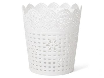MACETA LUKA BLANCA PLASTICO 16x18cm