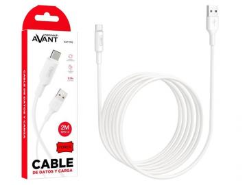 CABLE TIPO C A USB 3A 2m AVANT FORCE BLANCO 