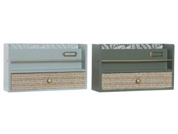 ORGANIZADOR MDF PP GRIS CLARO 30x9x17cm 