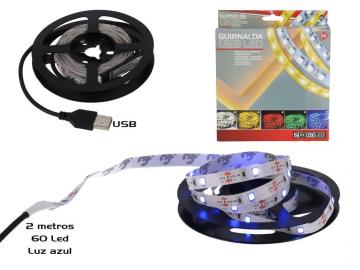 GUIRNALDA USB 2m LEDS AZUL              