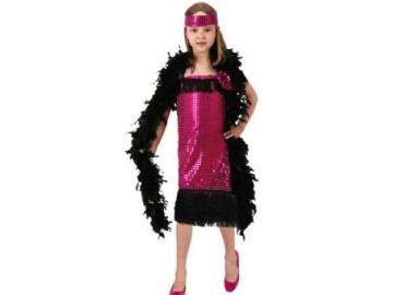 DISFRAZ CHARLESTON FUCSIA TALLA 05-06 A�OS    