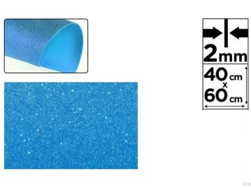 GOMA EVA CON PURPURINA 40x60cm AZUL