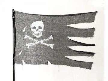 BANDERA PIRATA HALLOWEEN 76x127cm     �