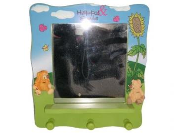 PERCHERO ESPEJO 3  GANCHOS 27x24cm OSO         