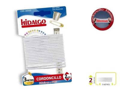 CINTA ELASTICA CORDONCILLO 2mm 3m BLANCO    