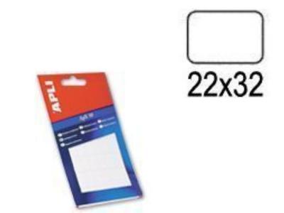 ETIQUETAS SOBRE APLI 22x32mm  10 HOJAS BLANCO  