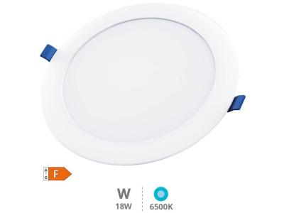 PLAFON EMPOTRABLE LED 18 Vatios 6500K DIAMETRO 22cm REDONDO 