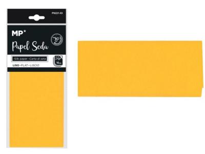 PAPEL SEDA 50x66cm 10 HOJAS 17 Gramos AMARILLO OSCURO    