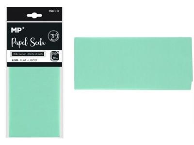 PAPEL SEDA 50x66cm 10 HOJAS 17 Gramos VERDE CLARO  