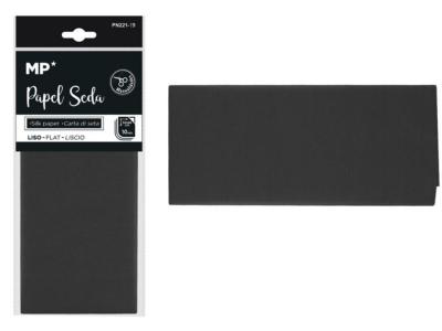 PAPEL SEDA 50x66cm 10 HOJAS 17 Gramos NEGRO        