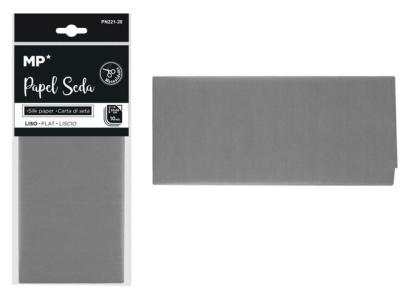 PAPEL SEDA 50x66cm 10 HOJAS 17 Gramos GRIS         