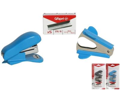 GRAPADORA CON GRAPAS QUITAGRAPAS 7x3x4cm  SURTIDO A ELEGIR 1 