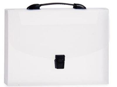 MALETIN PORTA DOCUMENTOS TRANSPARENTE 23x33x4cm   