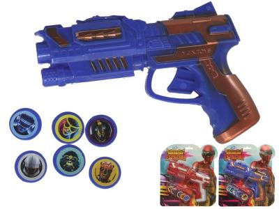 PISTOLA LANZADISCOS VOLADORES 21x19x3cm 