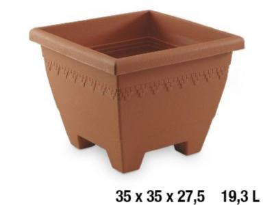 MACETA PLASTICO LIMA CUADRADA 35cm         