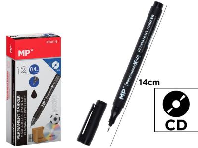 ROTULADOR PERMANENTE 0,4mm PUNTA FINA NEGRO CD     