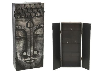 PORTA LLAVES CAJA 33x15cm BUDA PLATA       