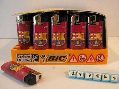 ENCENDEDOR BIC ELECTRONICO J39 FC BARCELONA 6,5cm 