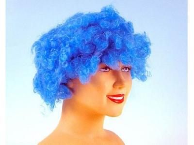 PELUCA RIZOS AZUL PVC ADULTO  =502838=  