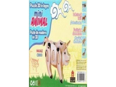 PUZLE 3D CERDO MADERA 18,5x11,5cm       