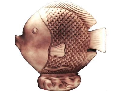 FIGURA PEZ DE BARRO 47x47cm           