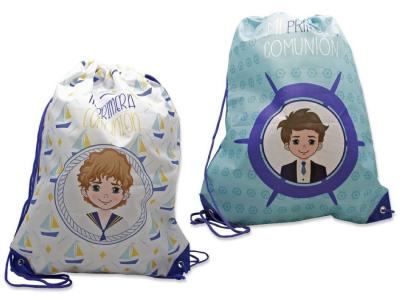 MOCHILA CUERDAS NI�O COMUNION 43x34cm  SURTIDO A ELEGIR 1