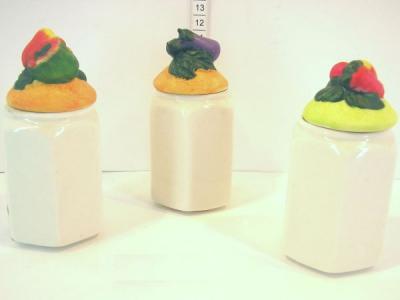 TARRO COCINA PEQUE�O ALTURA 12cm DIAMETRO 5cm FRUTA  SURTIDO A ELEGIR 1  