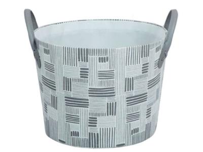 CESTO REDONDO TEXTIL GRIS 30x22cm       