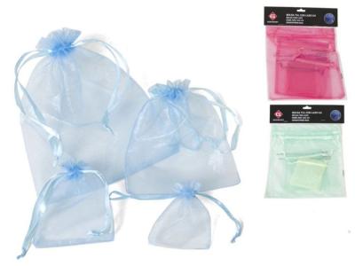 BOLSA TUL CON LAZO 4 PIEZAS 24-19-13-10cm  SURTIDO A ELEGIR 1     