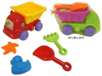 CAMION PLAYA  CON ACCESORIOS 5 PIEZAS 15x26x15,5cm  SURTIDO A ELEGIR 1