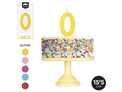 VELA GRANDE N�0 GLITTER  SURTIDO A ELEGIR 1              