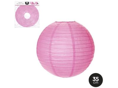 FAROL LAMPARA PAPEL ESFERA ROSA PASTEL 35cm  