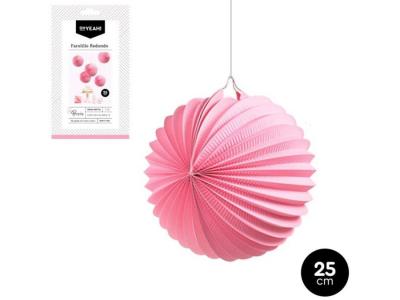 FAROLILLO PAPEL ROSA PASTEL DIAMETRO 25cm 5#12