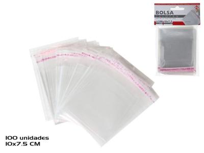 BOLSA CELOFAN X100 ADHESIVO 10x7,5cm       