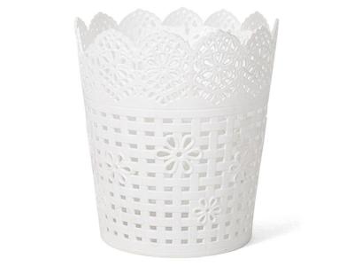 MACETA LUKA BLANCA PLASTICO 16x18cm