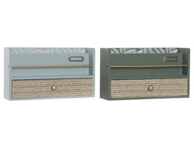 ORGANIZADOR MDF PP GRIS CLARO 30x9x17cm 