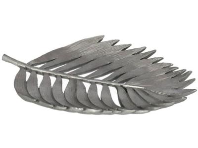 BANDEJA HOJA ATOM PLATEADA 28x19cm     