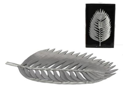 BANDEJA HOJA AUTOM PLATEADA 21x36cm    