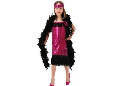 DISFRAZ CHARLESTON FUCSIA TALLA 07-09 A�OS    