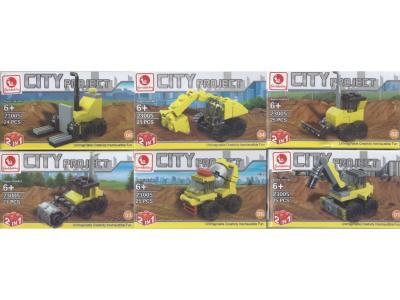 CONSTRUCCION JUEGO BLOQUES OBRAS PUBLICAS CAJA 7,5x13cm  SURTIDO A ELEGIR 1       