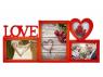 PORTAFOTOS MULTIPLE LOVE PVC ROJO 19,5x44cm  